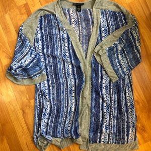 Lane Bryant blue  short sleeve cardigan Sz18/20